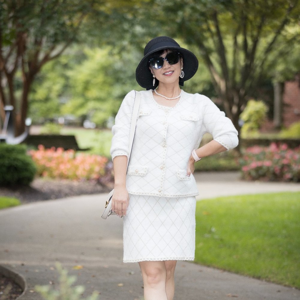The Argyle Cardigan And Mini Skirt Set